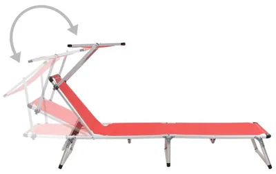 Image de Transat pliable avec auvent solaire réglable