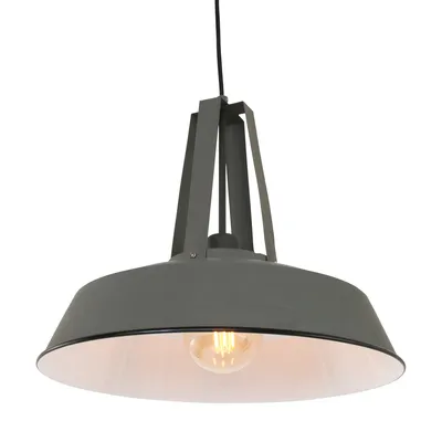 Image de Mexlite - suspension - Eden - gris - métal - Ø 42cm - E27 - 7704GR
