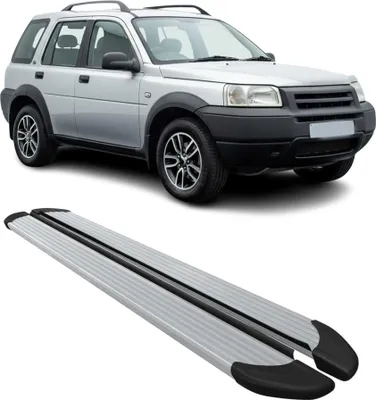 Image de Marchepieds Latéraux pour Land Rover Freelander 1997-2006 Aluminium Argent 2Pcs