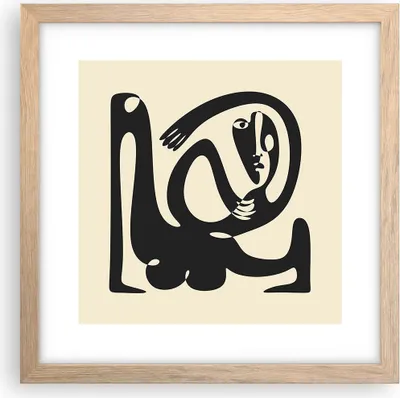 Produktbild von Gerahmtes Poster - Rahmen in heller Eiche - Surreal Charakter Kontrast - 30x30 cm - Wand Bild - Wanddeko - Wandbilder - Kunstposter - Wandposter - Bilderrahmen - Bilder - Kunstdruck - P2NAC30x30-4615