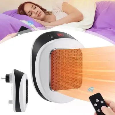 Produktbild von Steckdosen Heizung,Elektrischer Wandheizlüfter 600W,PTC Steckdosen Heizlüfter