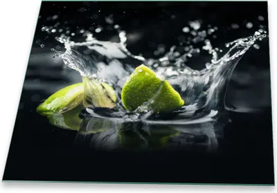 Produktbild von Herdabdeckplatte Abdeckung Glaskeramikkochfeld Abdeckplatte 1-Teilig 60x52 Lemon Grün Glas