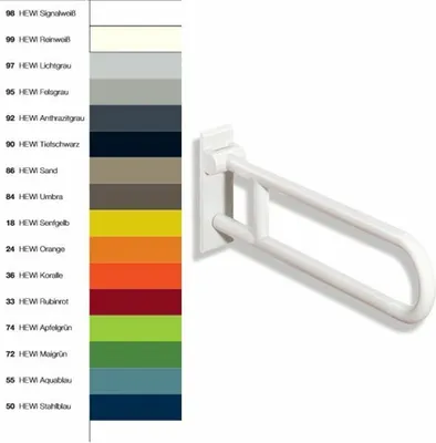 Produktbild von HEWI Stützklappgriff Serie 801 drehbar, Stahlkern, L 850mm, maigrün