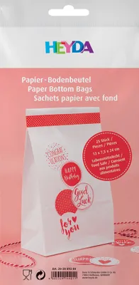 Produktbild von HEYDA Papiertüten mit Blockboden groß natur
