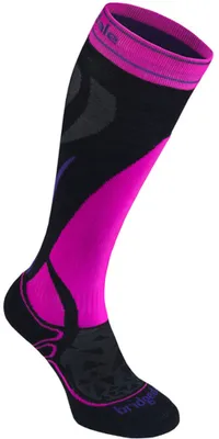 Image de Bridgedale Ski Midweight Merino Performance Femmes Velikost : L / Barva : noir/rose fluo