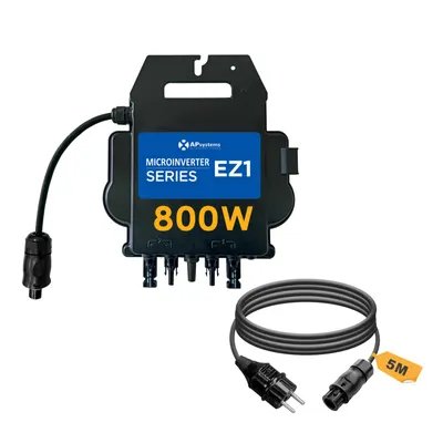 Produktbild von APsystems Mikrowechselrichter mit WLAN & Bluetooth, PV VDE , Plug & Play Wechselrichter ideal für Balkonkraftwerk (EZ1-M 800W