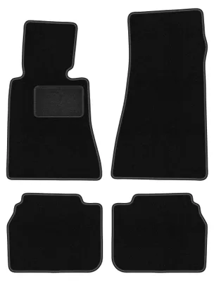 Produktbild von Velours-Fußmatten für BMW 7er E32 1986-1994 (Limousine) – 4-tlg, Schwarz, passgenau – Wielganizator LUX