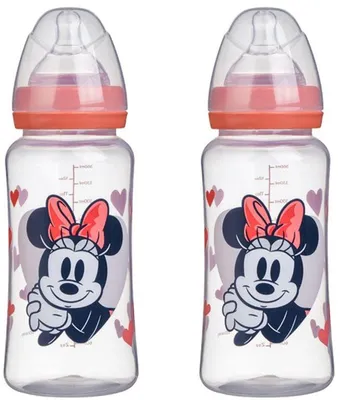 Produktbild von 2er-Set Babyflaschen – – MINNIE COLLECTOR – 360 ml – Silikonsauger – 3 Durchflussstufen