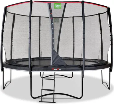 Image de EXIT PeakPro Trampoline ø366cm – Sur pieds – Rond – Trampoline de Jardin – pour Enfants – Noir