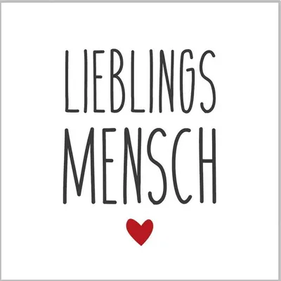 Produktbild von Servietten 25x25 cm - Lieblingsmensch 25x25 cm