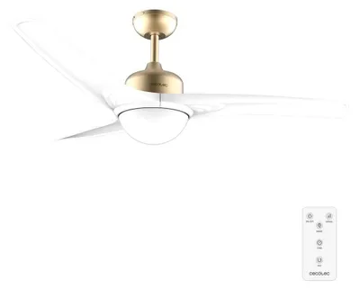 Zdjęcie produktu dla Cecotec EnergySilence Aero 560 GoldWhite, Wentylator domowy z łopatkami, Złoto, Biały, Sufit, 30 m², 132 cm, Prąd przemienny