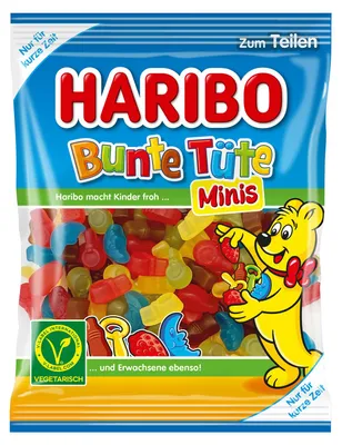 Produktbild von Haribo Bunte Tüte Minis vegetarisch 160g