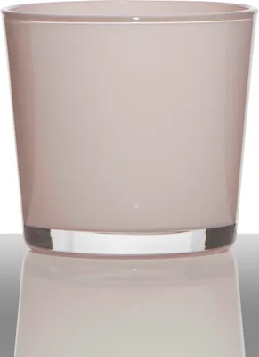 Produktbild von INNA-Glas Orchideentopf Alena, Zylinder - Rund, Hellrosa, 19cm, Ø 19cm - Glas Blumentopf - Blumenkübel
