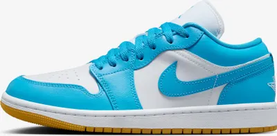 Image de Nike Air Jordan 1 Low "Dark Powder Blue & Gum Light Brown" Bleu, Taille : 37,5
