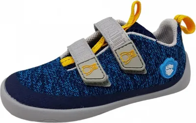 Produktbild von Affenzahn Knit Happy Penguin Klettschuh Blau