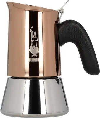 Produktbild von BIALETTI New Venus Espressokocher 2 Tassen Espresso Maker Edelstahl Kupferfarben
