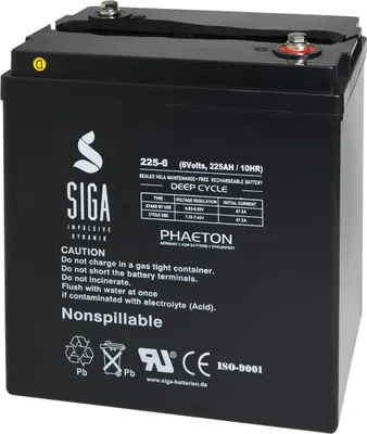Produktbild von SIGA Antriebsbatterie AGM Akku 225Ah 6V