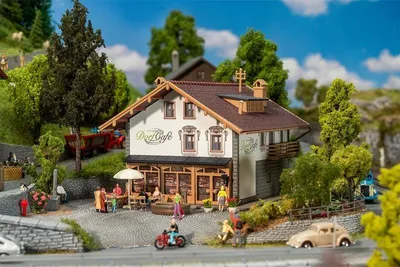 Produktbild von Faller 191836 - 1/87 / H0 Alpenhaus mit Café - Neu