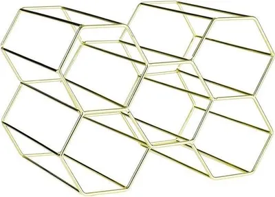 Zdjęcie produktu dla Złoty stojak na wino do domu 29 x 203 x 203 cm