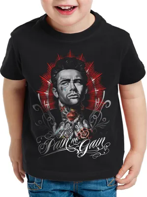 Produktbild von style3 Dean Tattoo Kinder T-Shirt james rock tätowiert biker usa