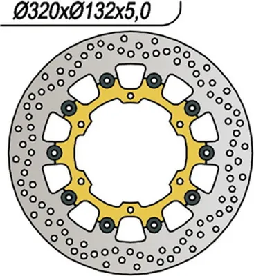 Immagine prodotto di Disco freno NG flottante anteriore lato sinistro/destro 6 fori da 8,25 mm per YAMAHA