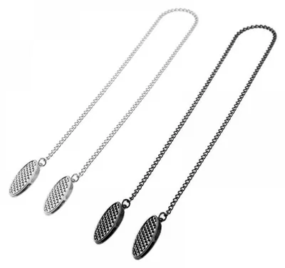 Produktbild von Handtuchclips – Metallkettenclips – 2 Stück – Silber und Bronze – 50 cm lang
