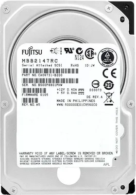 Produktbild von Toshiba Festplatte - 2,5" Intern - 147 GB - SAS (3Gb/s SAS) - 10025U/Min - Hot-Swap