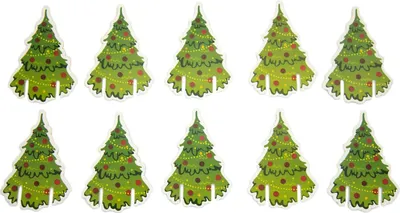 Produktbild von Oblique Unique 10x Weihnachtsbaum Christbaum für Gläser Glas Tisch Deko Advent Weihnachten