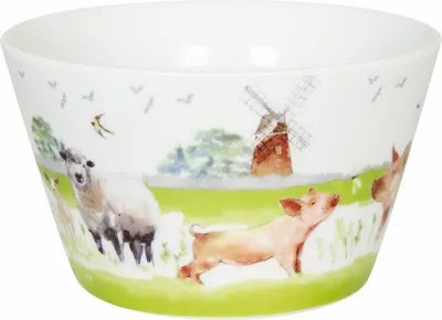 Image de Könitz Müslibecher Farm Animals, Bol à céréales, Porcelaine, Coloré, 525 ml, 11 9 248 2696