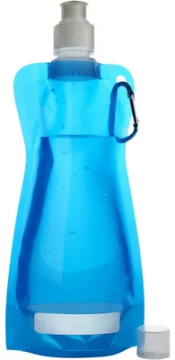 Produktbild von Wasserflasche/Getrankeflasche faltbar - hellblau - Kunststoff - 420 ml