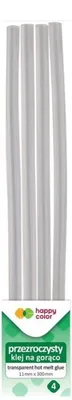 Image de Pistolet à colle chaude transparent 11mmx30cm 4 pièces Happy Color