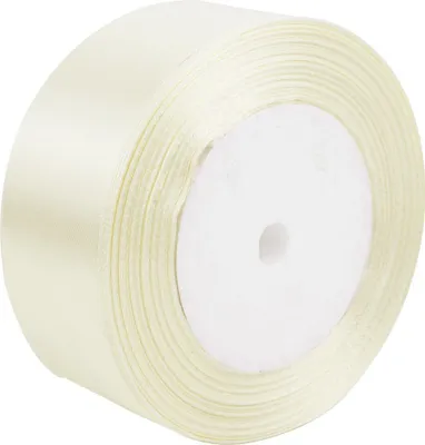 Immagine prodotto di Dekolo fiocco di raso matrimonio nastro di raso regalo nastro fiocco compleanno decorazione 38mm x 32m rotolo ecru