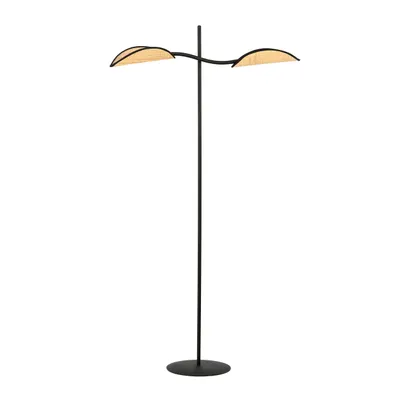 Produktbild von Stehleuchte LOTUS LP2 BLACK/RATTAN