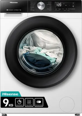 Immagine prodotto di Hisense WF3S9043BW3 Lavatrice, carica frontale, funzione vapore, Power JetWash, 9 kg
