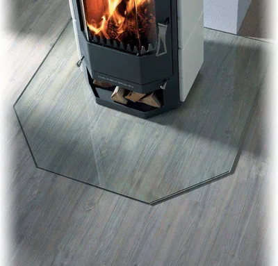 Produktbild von Funkenschutzplatte Glas 6-Eck 100x100 cm