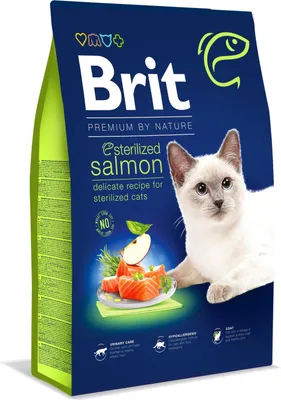 Image de Granule pre mačky Brit Premium by Nature Cat Sterilised Salmon 8 kg