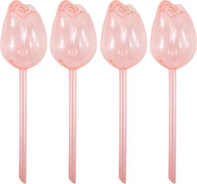 Produktbild von 4 Stück Tulpen-Selbstbewässerungskugeln, Pflanzgefäßeinsatz, automatische Bewässerungsbirnen, wiederverwendbare Pflanzenbewässerungsspieße für verschiedene Topfpflanzen