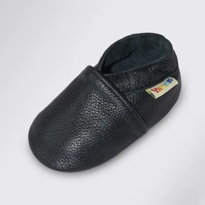 Produktbild von YALION Baby Krabbelschuhe Weiche Leder Lauflernschuhe Schwarz 20-21EU