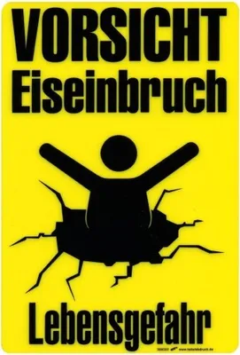 Produktbild von Warnschild - Winterdienst Eiseinbruch Lebensgefahr - 308592 - 30cm x 20cm