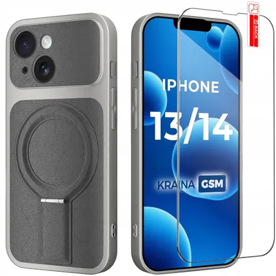 Produktbild von Hülle für iPhone 13 | 14 mit Magnetring für MagSafe + 9H-Glas