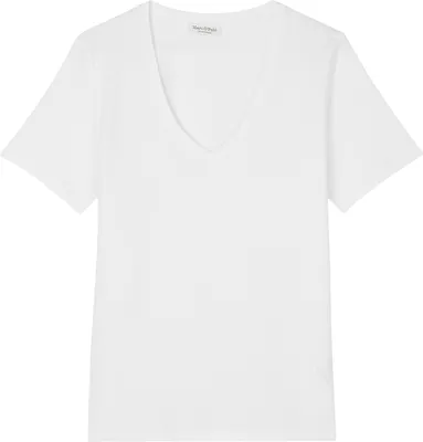 Produktbild von V-Kragen T-Shirt für Damen in weiß