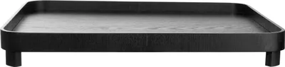 Produktbild von ASA Tablett auf Fuß, schwarz WOOD 45,5 x 36 cm, H. 5,5 cm, Weidenholz