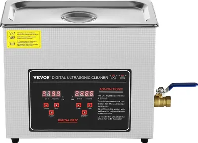 Obrázek produktu pro Ultrazvukový čistič s digitálním časovačem a ohřívačem, profesionální ultrazvukový čistič šperků, nerezový ohřívaný čisticí stroj na brýle, hodinky, prsteny, malé součástky, desky plošných spojů (6 l)
