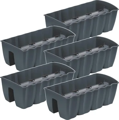 Obrázek produktu pro 5x balkonový truhlík na zábradlí 58 cm