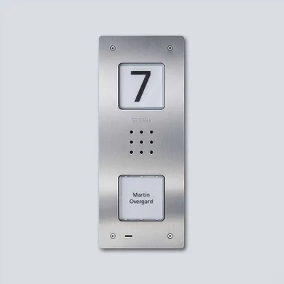 Productafbeelding van SIEDLE & SÖHNE Audio-deurintercom CAU 850-1-0 E, compact, inbouwmodel, roestvrij staal, geborsteld