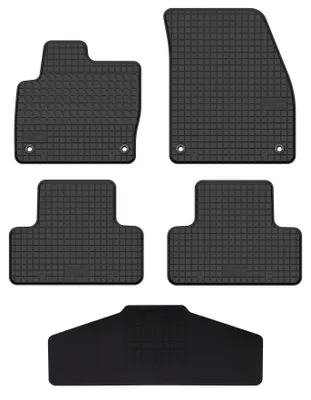 Productafbeelding van Rubberen automatten + tunnelmat voor Land Rover Evoque 2011-2018 (SUV) – 5-delig, zwart, op maat – Wielganizator SolidTread