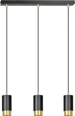 Obrázek produktu pro Lustr Emibig 3xGU10 30W FUMIKO 3 BL/GOLD 817/3