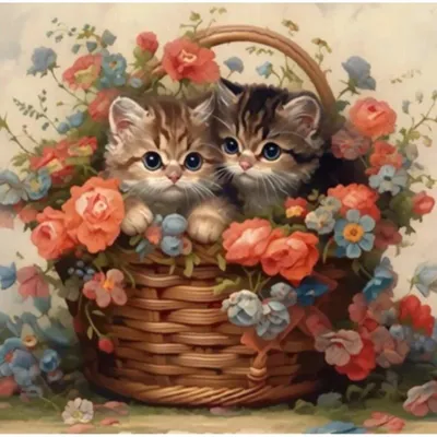 Image de Mosaïque diamant Norimpex - Couple de chatons 2000924