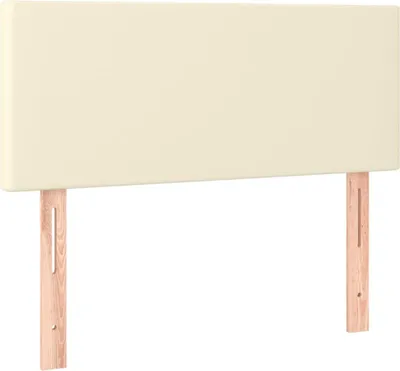 Obrázek produktu pro vidaXL Čelo postele krémové 80x5x78/88 cm Imitace kůže