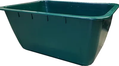 Produktbild von Mörtelwanne Kunststoff 200 Liter grün Fehlfarbe mit Stahl-Verstärkung